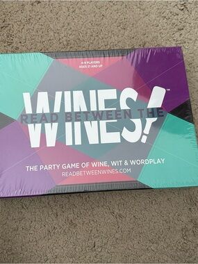 Read Between The Wines Party Game - Teal & Purple NEW Wine, Wit & Wordplay 21+